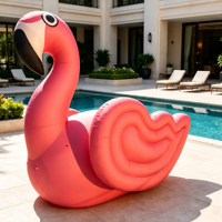 NOCO Bouée gonflable géante flamant rose pour piscine, décoration de fête estivale à la plage