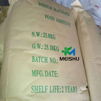 CAS 127-09-3 Acétate de sodium anhydre de qualité industrielle 99% de la marque Meishu, poudre blanche pour le traitement de l'eau, régulateur de pH