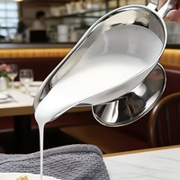 Vente en gros de saucieres en acier inoxydable de 3 oz avec poignée, plat à condiments, couverts de service pour restaurants, mariages