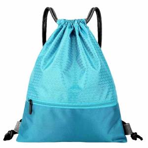 Waterproof Casual String Bag Gym Small Cinch Sack Bags Gym Custom Sports Polyester Zipper <b>Drawstring</b> <b>Backpack</b> - Product Image 1