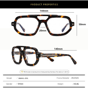 Vente en gros de lunettes de soleil personnalisées avec logo, luxueuses, durables, biodégradables, faites à la main, à double pont, pour hommes et femmes, en bio-acétate, avec diamants, imperméables - Product Image 5