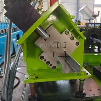 Machine de profilage à double tête pour profilés Omega en acier léger, machine de formage de profilés pour montants et rails, machine de formage de profilés C, U, D, W