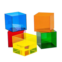 Großhandel Extrudierte Gegossene Design-Farbige Acrylbox mit Schiebedeckel Plexiglas-Vitrine Anpassbare Farbe Premium Acryl Waschbar