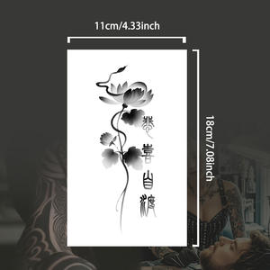 Higanbana Design tatouage temporaire Style traditionnel asiatique tatouage Semi Permanent étanche dure 2 semaines tatouage à base de plantes pour le bras - Product Image 2
