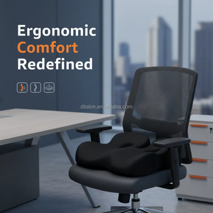 Cojín de Asiento de Espuma Viscoelástica de Alta Calidad con Soporte Lumbar, Funda Tejida de Malla 3D Transpirable para Silla de Ruedas, Coche, Silla de Escritorio, Adultos - Product Image 1