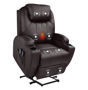 <span class=keywords><strong>Fauteuil</strong></span> inclinable sans accoudoirs haut de gamme avec massage chauffant, <span class=keywords><strong>en</strong></span> <span class=keywords><strong>cuir</strong></span> et gel, pour salon - Product Image 5
