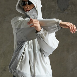 <b>Men</b> Spring <b>Lightweight</b> Quick Dry Anorak Zip up Safari Windbreaker Masked Outdoor Hiking Hooded <b>Jackets</b> Coats - Product Image 5