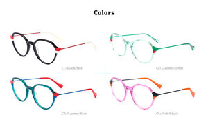 Nouveau 2024 Anti lumière bleue optique carré acétate cadre optique personnalité métal lunettes cadre optique - Product Image 3