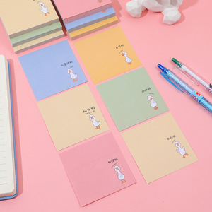 KQT Bloc-notes autocollants en forme de petit canard blanc, 80 feuilles, papier adhésif durable, cadeaux promotionnels - Product Image 3