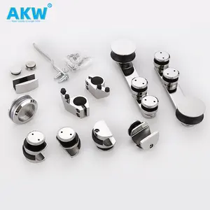 Akw Hydraulische Deurfitting Schuif-En Draaibare Glazen Douchedeur Full Roller Glazen Accessoires