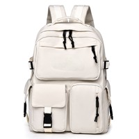 Sac de voyage multifonctionnel respirant avec grande capacité, sacoche pour ordinateur portable d'affaires, sac à dos élégant de couleur unie pour étudiant avec roulettes