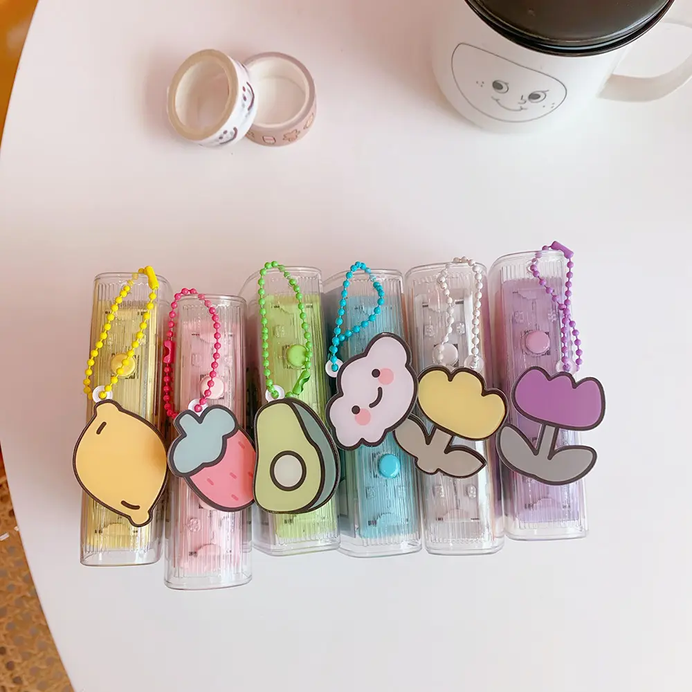 Cute Transparent Mini Loose-leaf Notebook Creative Portable Pocket Hand Book 3 Ring Binder School Supplies Stationery A7