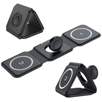 Station de charge sans fil magnétique multifonctionnelle 3 en 1 Chargeur magnétique pliable pour iPhone Apple Watch AirPods