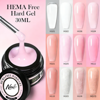 Gel de construction professionnel pour extensions, sans HEMA ni TPO, à séchage UV/LED, sans chaleur, plus résistant, pour salon privé