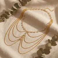 Chaîne de jambe Rinhoo d'été sexy plaquée or avec étoile de mer et pampilles pour femme, chaîne de cuisse longue multicouche en zircon scintillant, bijou de corps