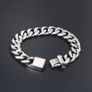 Pulsera de cadena de acero de titanio para hombre, 21,5 cm, joyería Hip Hop CE499 - Product Image 3