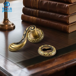 Jiehao Lever Lock Brass Interior Door Lock Brushed Finish Easy Installation Slotting Installation FT06-19 - Product Image 2