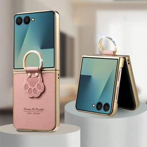 Custodia Ultra Sottile Elegante in PC Opaco Resistente agli Urti per Samsung Galaxy Z Flip 7 con Anello Porta-Dito - Product Image 6