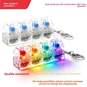 จี้พวงกุญแจพลาสติกใสรูปมาการองกุญแจระบายความเครียดที่สร้างสรรค์ - Product Image 3