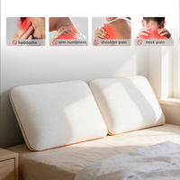 Colchón de Espuma Viscoelástica Rectangular YUE RISE con Soporte para el Cuello, Diseño Ergonómico, Ecológico, Hipoalergénico y con Patrón de Ondas Sólidas, Bajo MOQ