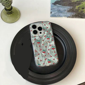 <span class=keywords><strong>Meilleur</strong></span> prix, petite <span class=keywords><strong>coque</strong></span> de téléphone portable en soie argentée à motif de cerises pour <span class=keywords><strong>iPhone</strong></span> 8 <span class=keywords><strong>X</strong></span> Xr Xs Max 11 12 13 14 15 16 17 Air - Product Image 2