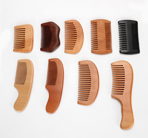 Kualitas tinggi alami grosir disesuaikan sisir janggut kayu OEM/ODM kustom Logo terbaik jenggot Kit Untuk Pria Perawatan - Product Image 6