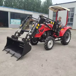 Alta calidad 45hp 4wd pequeño tractor 8 + 2 cambio cargador frontal tractor uso agrícola
