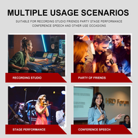 Mezcladora Digital Profesional Gooermi DM12 de 12 Canales, Consola de Mezclas Blanca, Pantalla Táctil de 7 Pulgadas, Controladores Electrónicos, USB, Bluetooth