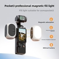 Boîte à lumière portable magnétique pour DJ Pocket 3/4, température de couleur tricolore, luminosité à 10 niveaux, compatible avec les éclairages d'action
