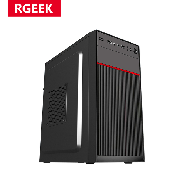 RGEEK Desktop Micro ATX MATX Computer SPCC Case Mini PC Cabinet, Support ATX Power Supply MATX Mini ITX Motherboard