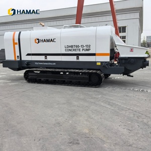 Pompe à béton diesel HAMAC 60m³ portable sur chenilles, petite machine de pompage pour la construction, usine, support OEM ODM - Product Image 1