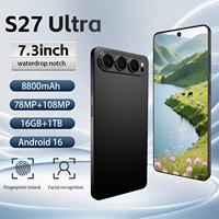 Dernier Smartphone S27Ultra Android 16 Double SIM Double Veille Deca Core 108MP 120Hz CDMA 5G Débloqué Téléphone Portable Haut de Gamme