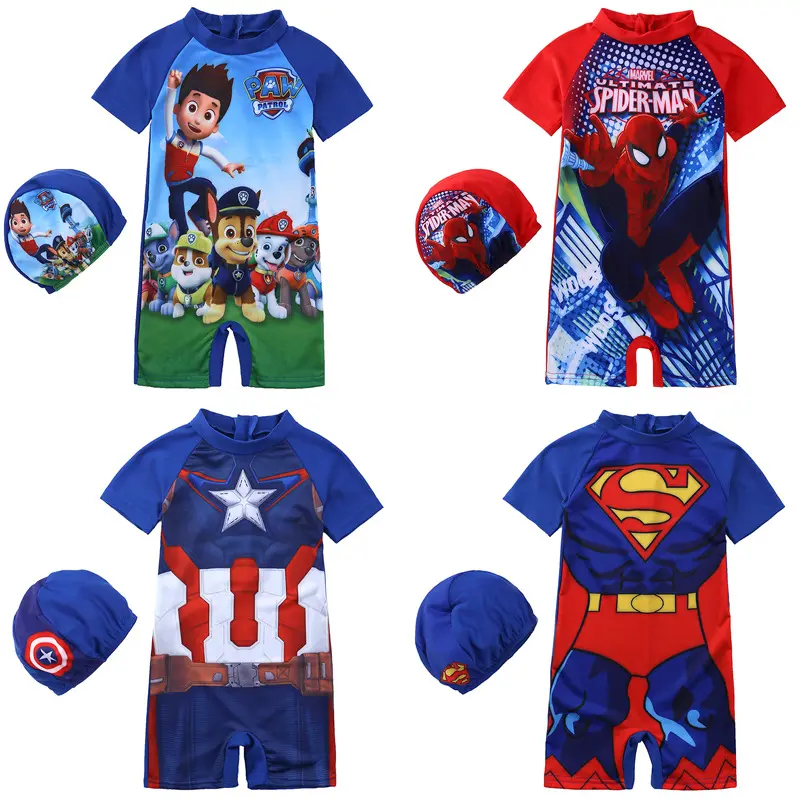 Maillot de bain pour enfants de dessin animé garçons une pièce moyenne enfants printemps chaud bébé maillot de bain pour bébé pour bébé