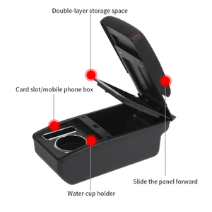 <span class=keywords><strong>Pour</strong></span> <span class=keywords><strong>Ford</strong></span> <span class=keywords><strong>Fiesta</strong></span> accoudoir boîte en cuir PU avec tasse et <span class=keywords><strong>support</strong></span> <span class=keywords><strong>pour</strong></span> téléphone Console de voiture accoudoir boîte de rangement accessoires de voiture - Product Image 6