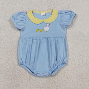 ชุดรอมเปอร์เด็กผู้หญิงลายดอกไม้ปักลาย I Love Dad แขนระบาย - Product Image 3
