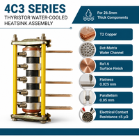 Radiateur en cuivre T2 à refroidissement liquide avec pince de fixation pour thyristors série 4C3, idéal pour les modules de puissance à diodes SCR