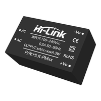 HLK-5M05 110V 220V ke 3.3V/5V/9V Modul Konverter Daya AC/DC Bersertifikasi CE Efisiensi 80% 39x23x18mm