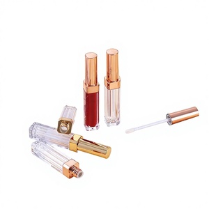 ขวดเปล่าใสทรงสี่เหลี่ยมขนาด 5 มล. <span class=keywords><strong>ส</strong></span>ำหรับคอนซีลเลอร์ อายแชโดว์ ลิปกลอ<span class=keywords><strong>ส</strong></span>แบบน้ำ พิมพ์ลายเคลือบ<span class=keywords><strong>ส</strong></span>ีโรสโกลด์ พร้อมหัวฉีดแบบ DIY - Product Image 1