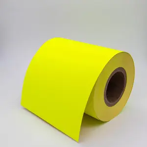 80G 자기 접착 파란색 노란색 녹색 다채로운 형광 종이 스티커 롤