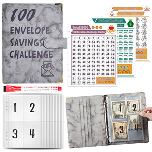 100 enveloppes défi d'économie d'argent 100 <span class=keywords><strong>enveloppe</strong></span> défi liant marbre budget liant trésorerie farce <span class=keywords><strong>a5</strong></span> liant avec enveloppes - Product Image 2