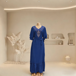 <span class=keywords><strong>Robe</strong></span> Boubou Décontractée à Col en V et Poches, Style Ethnique, Nouvelle Collection 2026, Imprimé Franges, Vente Directe Usine, Prix de Gros - Product Image 6