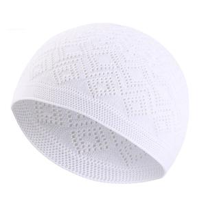 <span class=keywords><strong>Bonnet</strong></span> musulman Kufi en tricot ajouré <span class=keywords><strong>pas</strong></span> <span class=keywords><strong>cher</strong></span> pour unisexe, couleur unie, extensible, respirant, <span class=keywords><strong>bonnet</strong></span> de chimiothérapie - Product Image 3