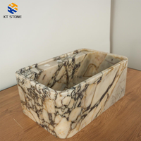 Table en blocs de marbre poli KT STONE, pierre naturelle, écologique, résistante à la chaleur, imperméable, design moderne pour villa et chambre