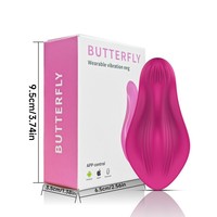 Vibrateur papillon portable contrôlé par application, 9 modes, vibrateur de culotte pour femmes, vente en gros, OEM, marque privée, jouet pour adultes