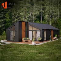 Casa Contenedor Modular UVO con Techo Inclinado de 40 pies, Villa de Lujo, Cabaña de Resort, Casa Prefabricada con Certificación CE, AS y NZS para EE. UU., Australia y Nueva Zelanda