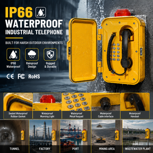 <span class=keywords><strong>Téléphone</strong></span> de communication robuste pour extérieur, résistant aux intempéries IP67, pour environnements difficiles et zones dangereuses - Product Image 6