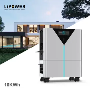 Lipower 51.2v 48v 100AH 5kwh, penyimpanan energi rumah semua dalam satu sistem tanpa surya dapat ditumpuk baterai Lifepo4
