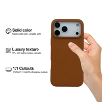 Coque de téléphone personnalisée en cuir texturé, étui souple en TPU à grain, impression UV, coque de téléphone Android personnalisée, coques fines de 1,5 mm pour iPhone 17 Pro