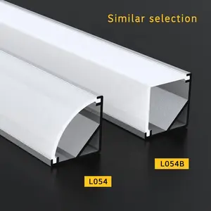 Corner Aluminum Led Profile With Pc Cover Channel 90 Degrees Angle Silver Black White Aluminum Strip Extruded Corner Led Profile//