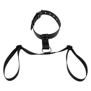 QKKQ Leather Breast <b>Harness</b> BDSM Boobs Restraint with Collar Couples SM Game Leather Lingerie Breast Belt Sex Toys for Couples - Product Image 5